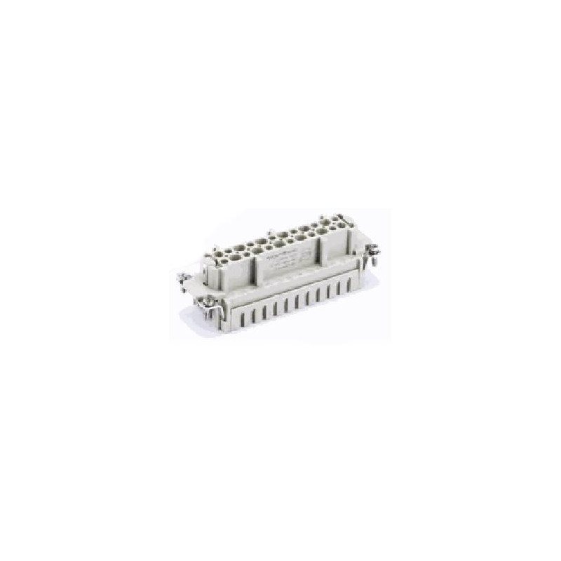 Insert HVE, Raccordement à Sertir, femelle, 12 pin, 16A, Polycarbonate, 24B|48B 